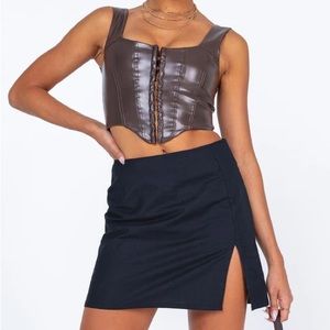 PRINCESS POLLY MOTEL ROCKS "SHENY MINI SKIRT" IN BLACK